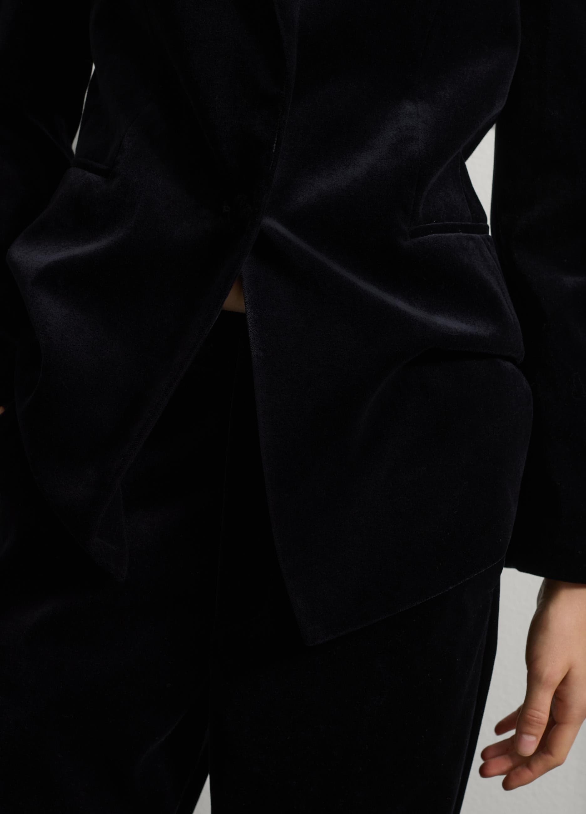 Siyah Pamuklu Blazer — 4